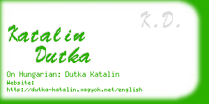 katalin dutka business card